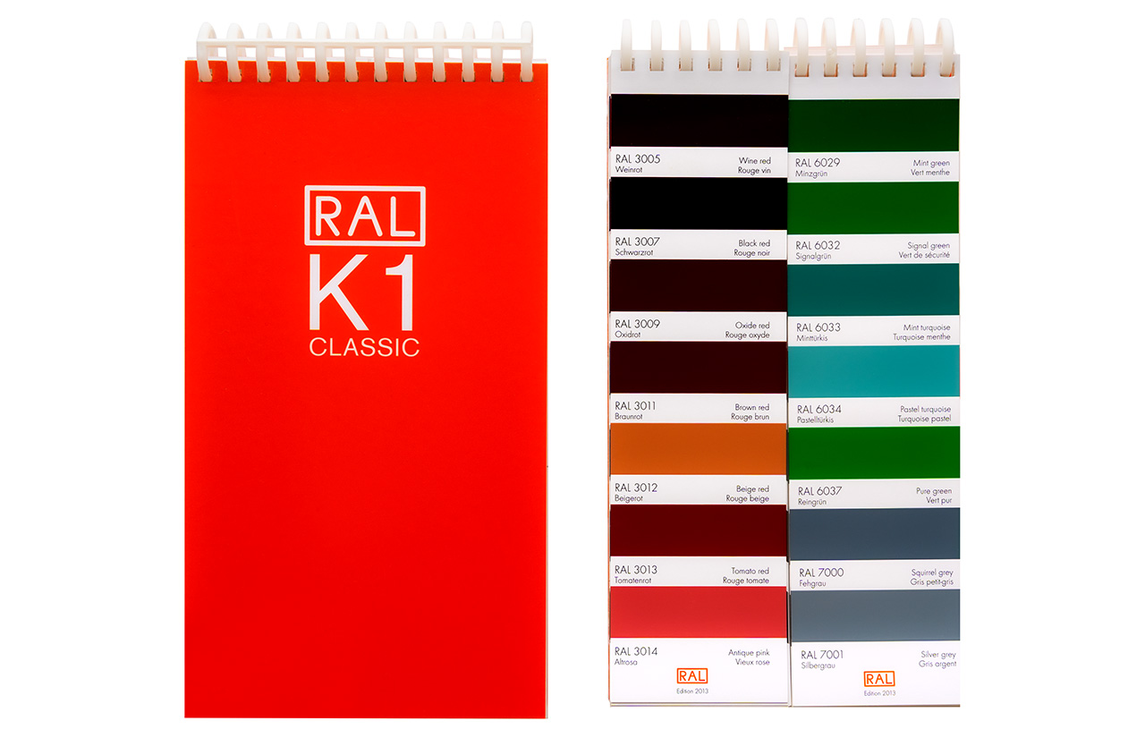 Farbfächer über die normierten Farben RAL Classic