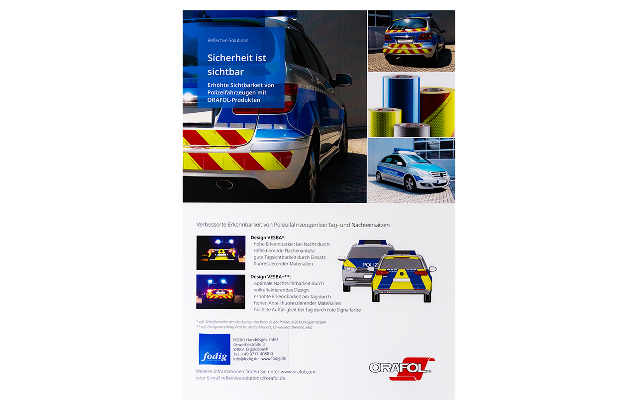 Orafol Flyer Sicherheit ist sichtbar