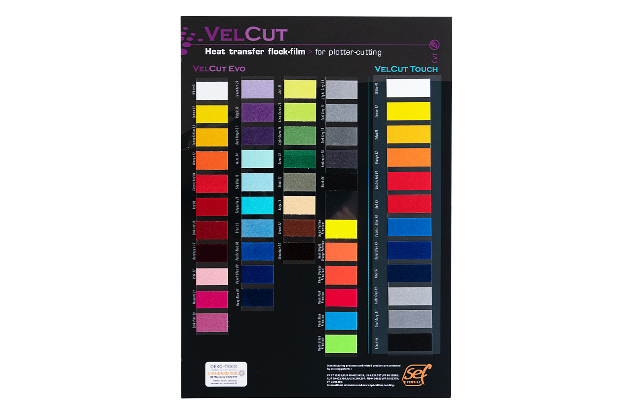 Farbkarte SEF VELCUT EVO und Velcut TOUCH