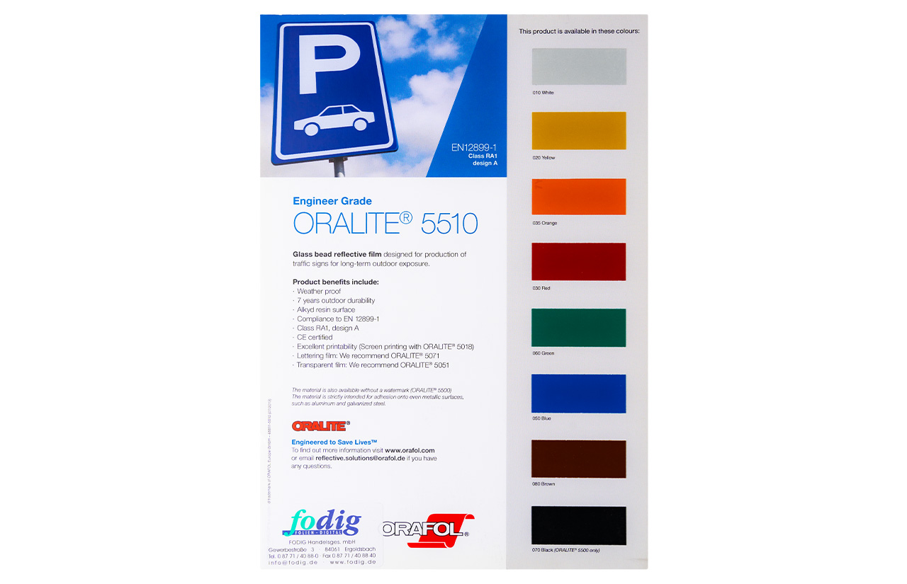 Orafol Farbkarte 5510 Engineer Grade