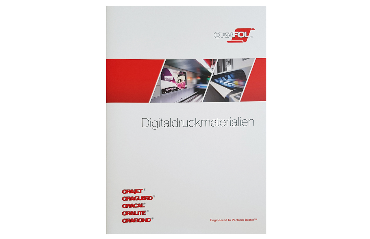 Infobroschüre Orafol Digitaldruckmaterialien