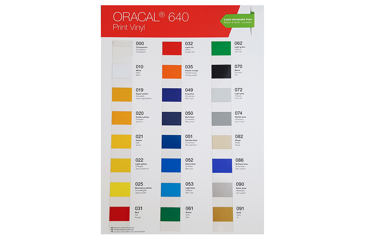 Farbkarte ORACAL® 640